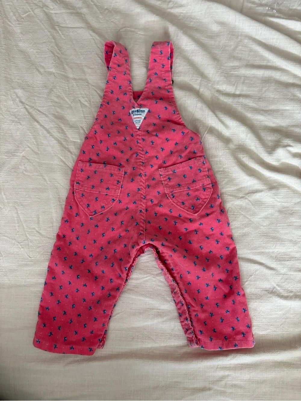 Vintage OshKosh B'gosh Pink Overalls with vest back
